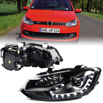 Headlight for VW Polo TSI 2011-2018 Car LED DRL Hella автомобильные товары Hid H7 Vento Polo GTI Car Accessories