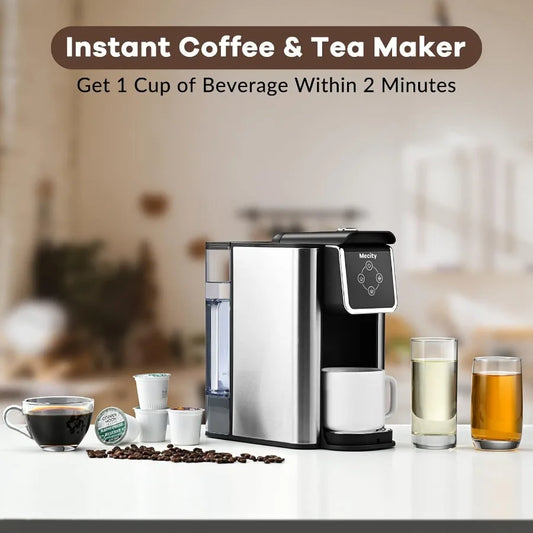3 in 1 Single Serve Coffee Machine for K Cup Capsules Instant Coffee Pot and Tea Maker with 6 8 10 Oz Cup Sizes Removable 50 Oz