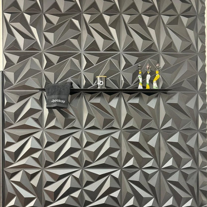 50/100Pcs Mural Tile Panel Mold 30x30cm Self-Adhesive Tile 3D Wall Sticker Black/White for Living Room Gaming Room TV Background