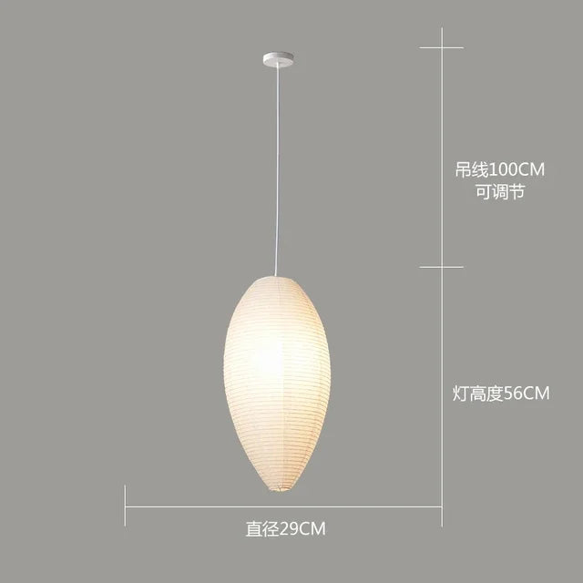 Janpanese Akari Rice Paper Lamp Modern Noguchi Yong Pendant Lamp Living Room Bedroom Corner Designer Light  Room Decor