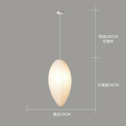 Janpanese Akari Rice Paper Lamp Modern Noguchi Yong Pendant Lamp Living Room Bedroom Corner Designer Light  Room Decor