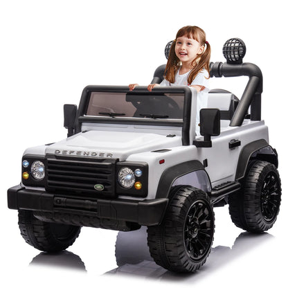 Licensed 2015 Land Rover Defender 90,24V Kids Ride On XXL Car W/Parents Control,2wd,Four-wheel suspension,Bluetooth,MP3,Music