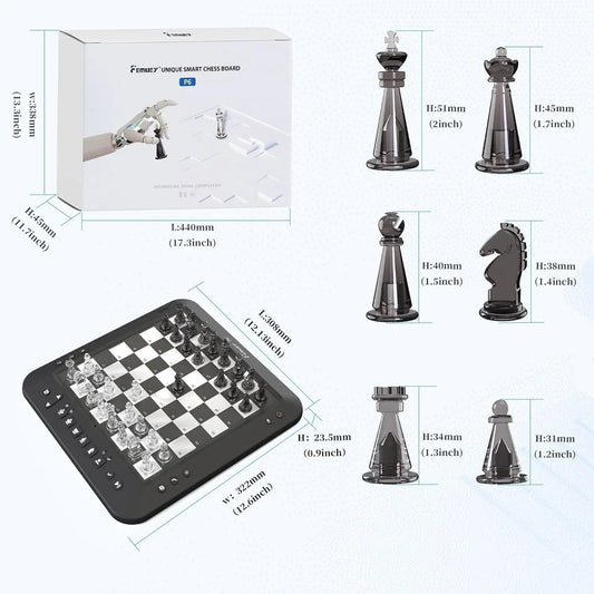 Electronic Chess Set, Board Game for Beginners – Great for Play & Practice