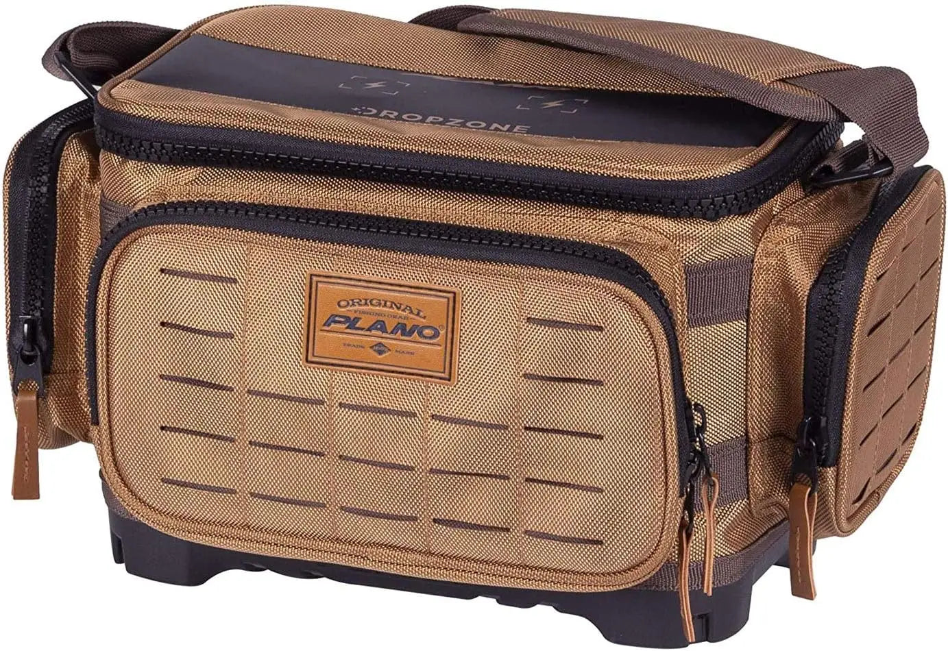 Guide Series Tackle Bag | Premium Tackle Storage with No Slip Base and Included stows, Khaki with Brown and Black Trim