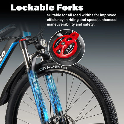 29 Inch Adult Commuter Electric Bike,750W Peak 1000W Motor 48V 17.5AH Removable Battery ,top speed of 34MPH 21-Speed E-Bike