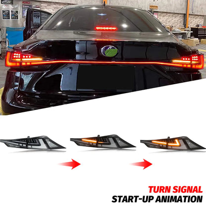 LED RGB Tail Lights for Lexus IS250 IS350 IS200t IS300 ISF 3IS 2014-2020 Color Change Multicolor Clear Rear Lamps Assembly