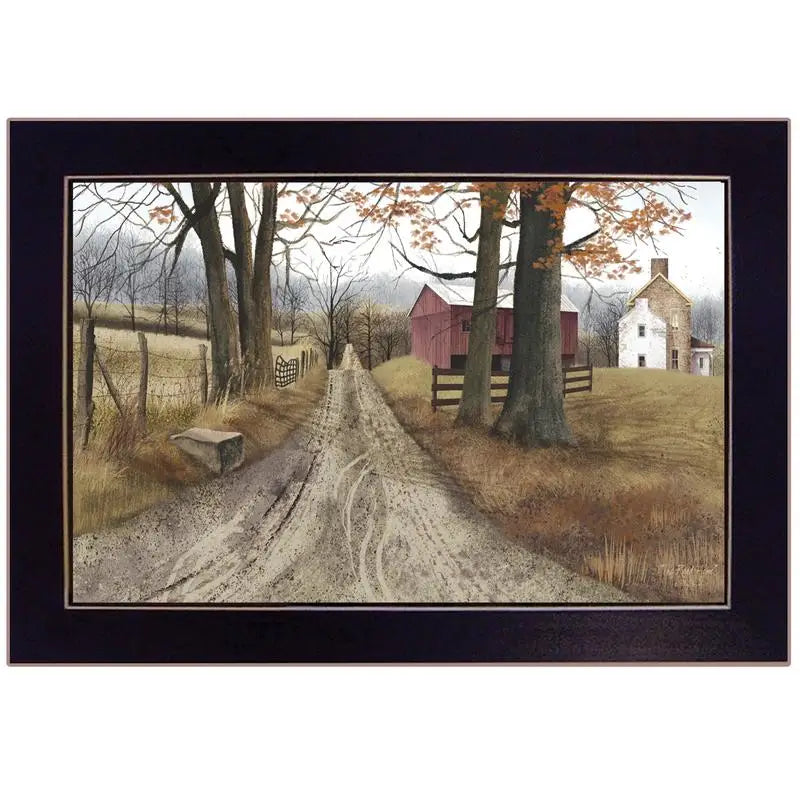 Framed Print of "The Road Home" in Black Frame, Ready to Hang Wall Art