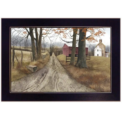 Framed Print of "The Road Home" in Black Frame, Ready to Hang Wall Art