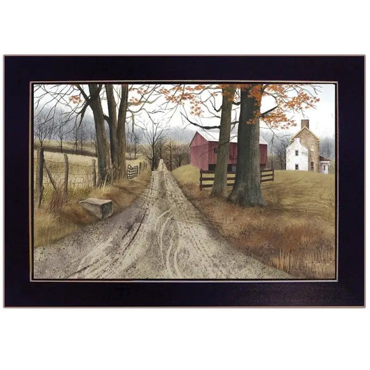 Framed Print of "The Road Home" in Black Frame, Ready to Hang Wall Art