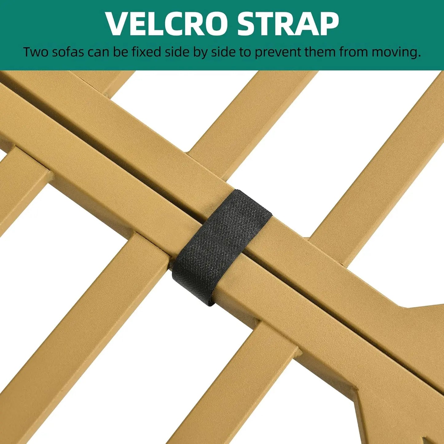 6-Piece Outdoor Rattan Sofa Set with Ottoman and Side Table, Boho Beige Patio Furniture for Backyard