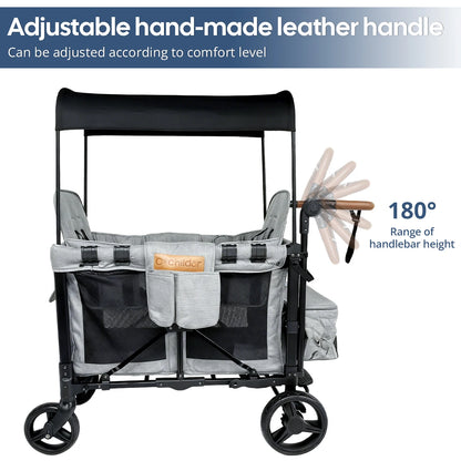 Two-seat stroller，Foldable baby stroller, 6 Months Plus, outdoor camping vehicle, detachable canopy, Christmas gifts