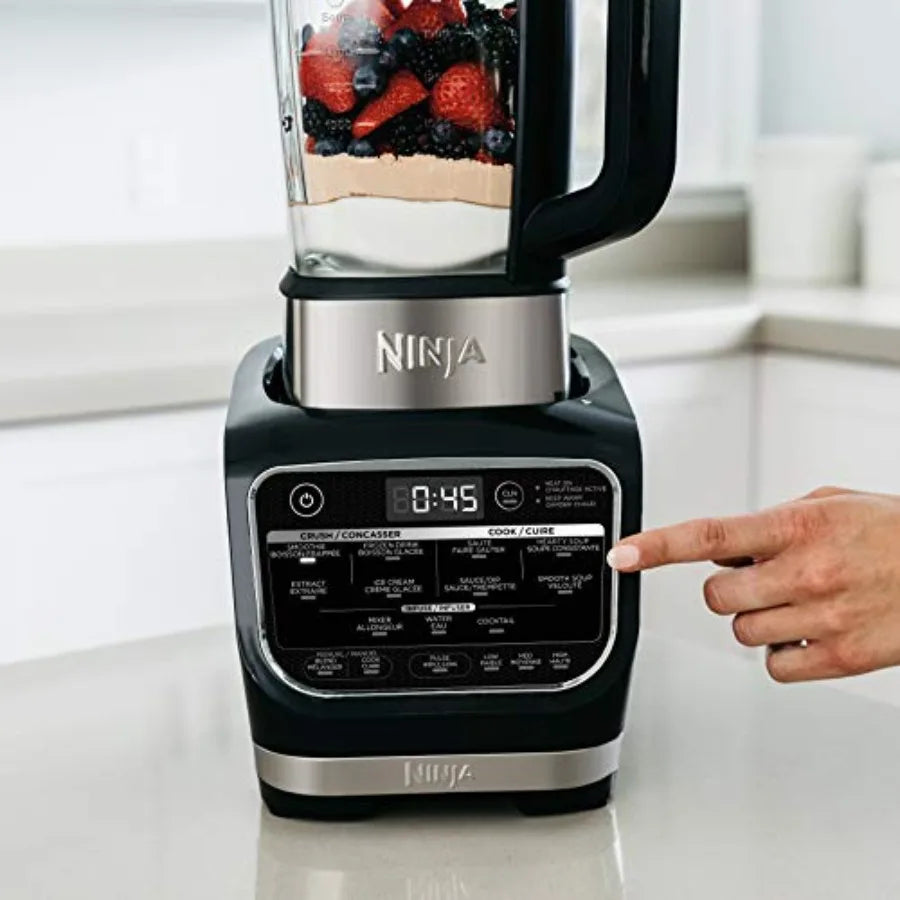 HB150C/HB152 Foodi Heat-iQ Blender 64 oz Black Kitchen Appliance Durable Plastic Black High-Speed Blending Integrated Heating F
