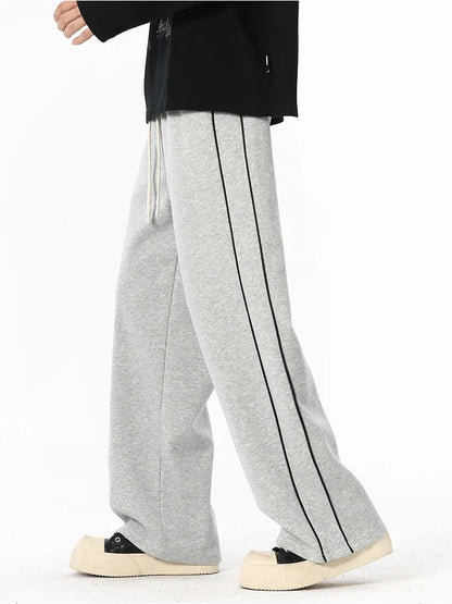 2025 Autumn Men Sweatpants Baggy Joggers Cotton Korean Sports Pants  Neutral Loose Outdoor Jogger Fitness Trouser