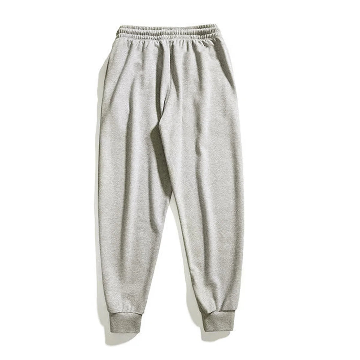 2-piece men's solid color ankle binding jogging pants, suitable for casual sports running, fitness, and outdoor activities