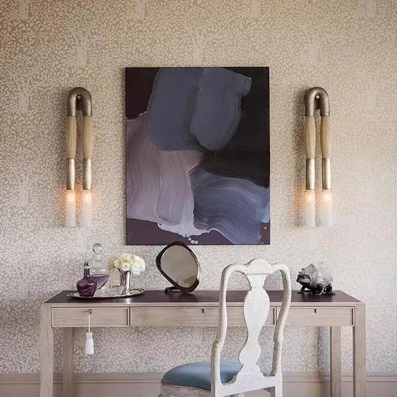 Novelty Wall Lamp Old Gold Silver Black Metal Cloth for Dining Room Bedroom Foyer Aisle Lighting G9 Bulb  Wall Decor