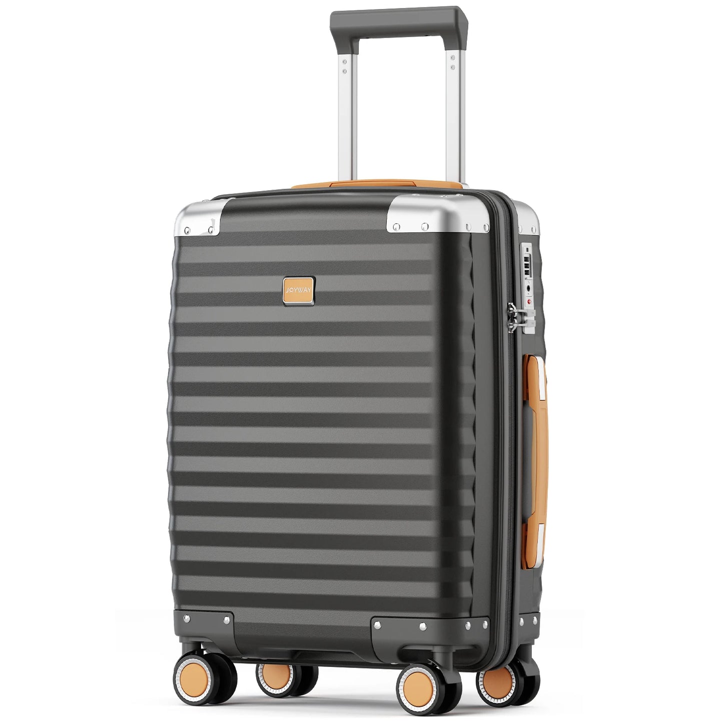 Joyway 1/3pcs Travel Luggage Suitcase, TSA Lock, Durable Lightweight PP Hard Shell Suitcase, Side Hooks, Corner Protectors