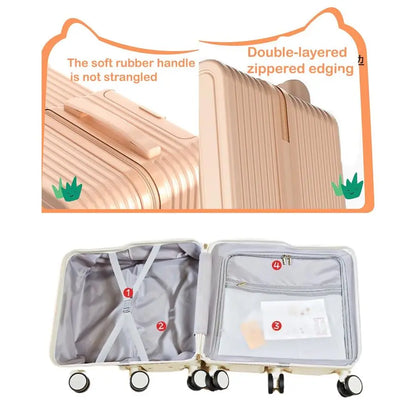 RideOn Suitcase for Kids, Kids Luggage with Spinner Wheels for Boys Girls Ride on Toddler Luggage Travel Rolling Ride on Suitcas