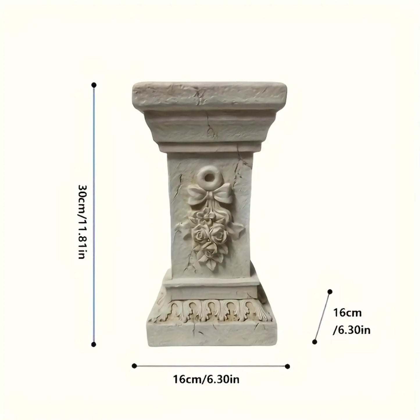 Elegant Garden Pedestal Greek Style Column Resin Statue Sculpture Retro Roman Pillar for Backyard Decoration and Wedding Table