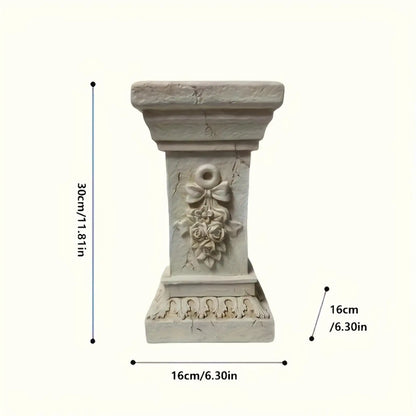 Elegant Garden Pedestal Greek Style Column Resin Statue Sculpture Retro Roman Pillar for Backyard Decoration and Wedding Table