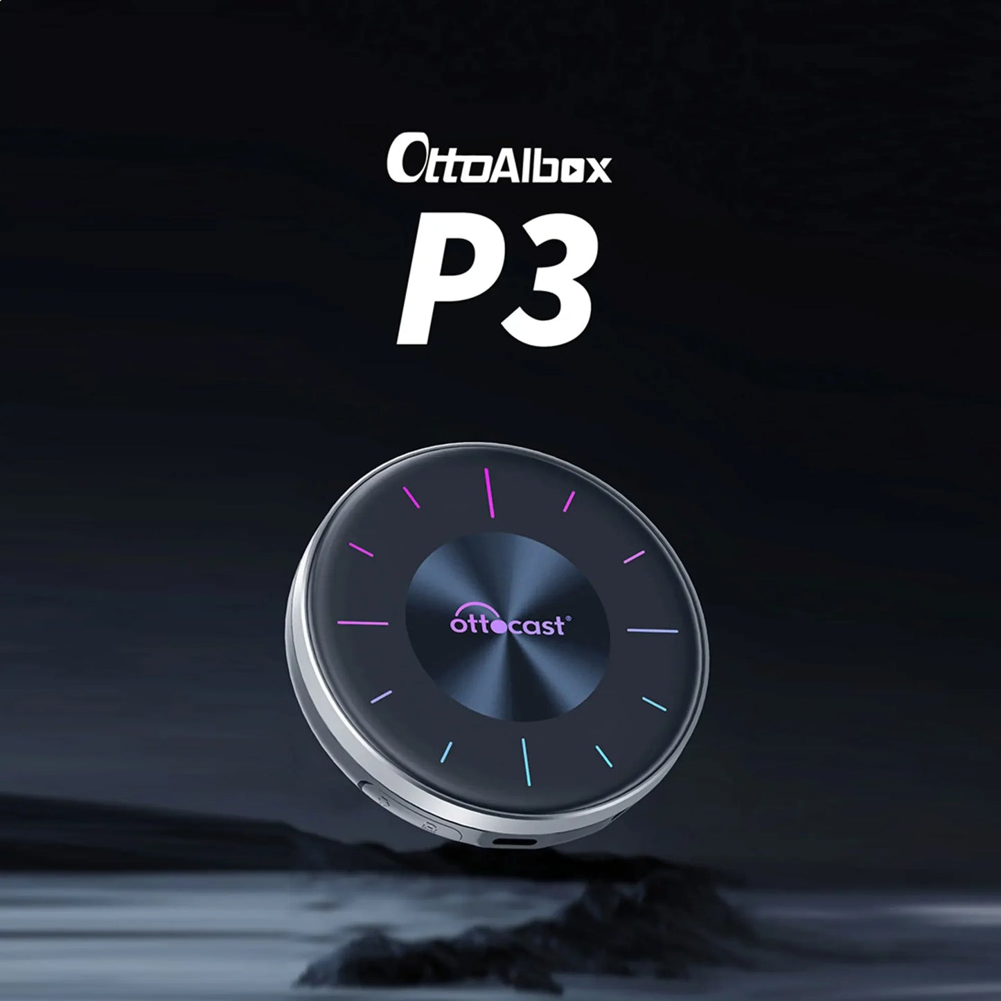 OTTOCAST PICASOU 3 CarPlay AI Box Wireless Android Auto TV Box Mini HDMI for Toyota Kia Hyundai VW for Netflix Car Accessories