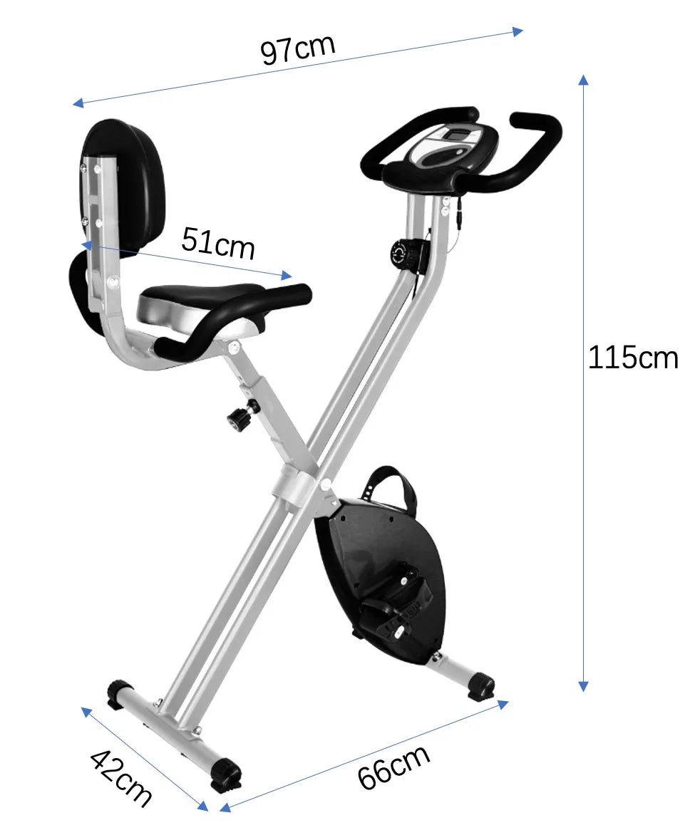2025 Indoor Smart Home Fitness Exercise Bike - Folding Magnetic Upright Stationary Exercise Bike for Tech-Savvy Fitness