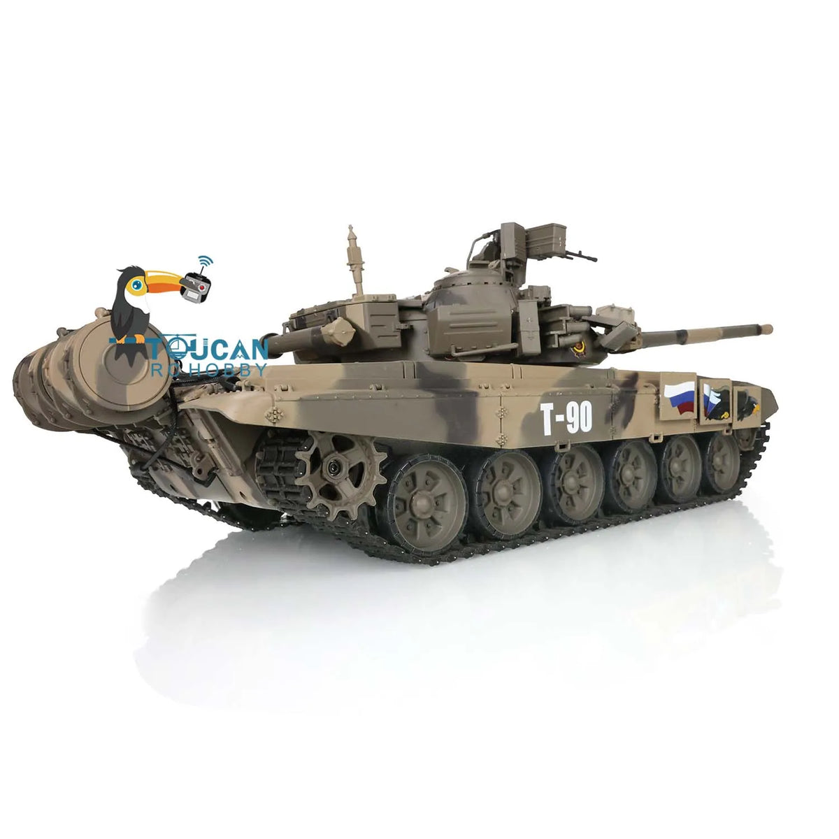 US Stock 2.4Ghz Russia T90 RTR RC Tank Heng Long 1/16 7.0 Plastic Remote Control Tanks Model 3938 Realistic Military Panzer Vehicle Toy for Boys