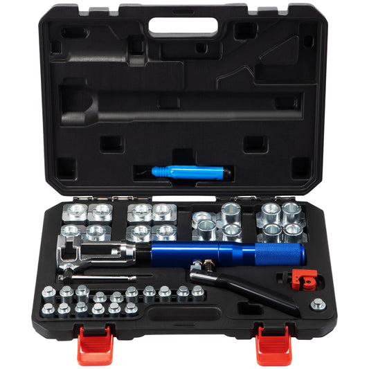 SucceBuy Hydraulic Expanding and Double Flaring Tool 45° Soft HVAC Copper Tube Expander 3/16in to 1/2in Brake Flare Repair Tool