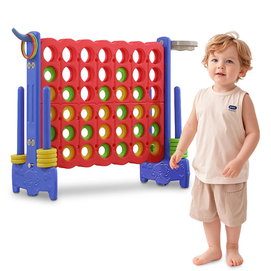 Connect 4 Jumbo Game Set 34.65x33.07in Jumbo 4-to-Score Yard Game Giant 4 Connect in A Row Game for Kids Adults and Family