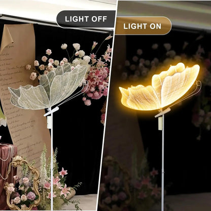 2-Pack Butterfly Wedding Aisle Lights Romantic Butterfly Decoration Lights, Adjustable Height,Dual Mounting for Indoor Weddings