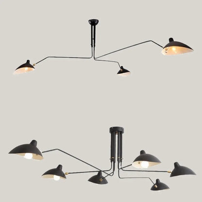 Mouille Ceiling Lamp Nordic spider light Led Iron black ceiling light For Home Decor Industrial decorative living room led light