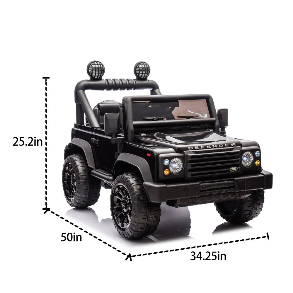 Licensed 2015 Land Rover Defender 90,24V Kids Ride On XXL Car W/Parents Control,2wd,Four-wheel suspension,Bluetooth,MP3,Music