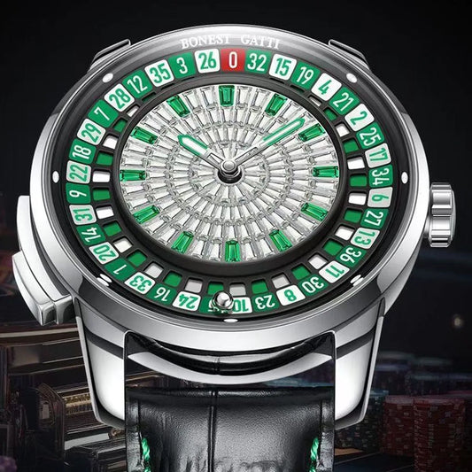 BONEST GATTI BONEST GATTI Rotating Dial Men's Watch Is An Automatic Mechanical Watch With A Rotating Dial