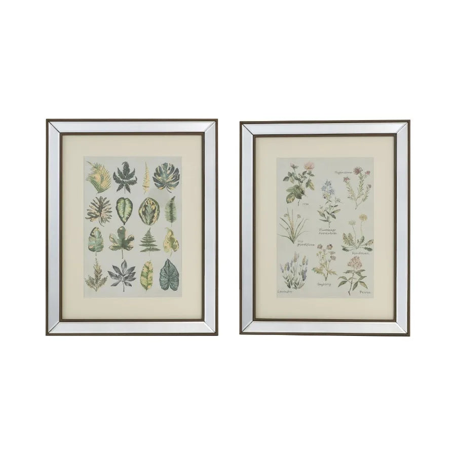 S 2 15.7x19.7 Liana Mirror Framed Wall Art on Mw Golden Tint Background