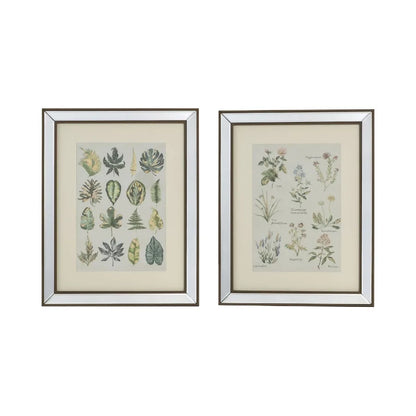 S 2 15.7x19.7 Liana Mirror Framed Wall Art on Mw Golden Tint Background