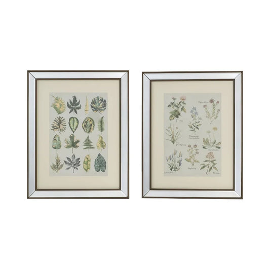 S 2 15.7x19.7 Liana Mirror Framed Wall Art on Mw Golden Tint Background