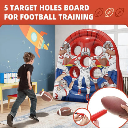 6Ft Football Target Toss Game Inflatable Football Throwing Target Toy for Carnival Party Games