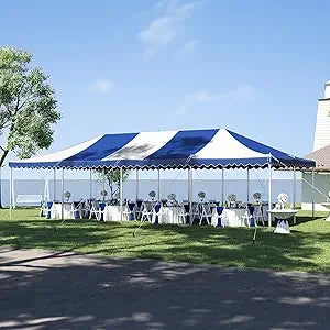 20x40 Party Tent Heavy Duty Waterproof | Large Wedding Tent for 120 People, Fire Retardant PVC Canopy with 3 Reinforced Poles,