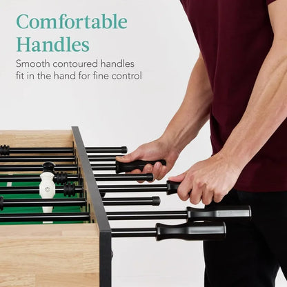 Best Choice Products Large 54in Full-Size Foosball Table for Home, Game Room w/ 2 Balls, 2 Cup Holders