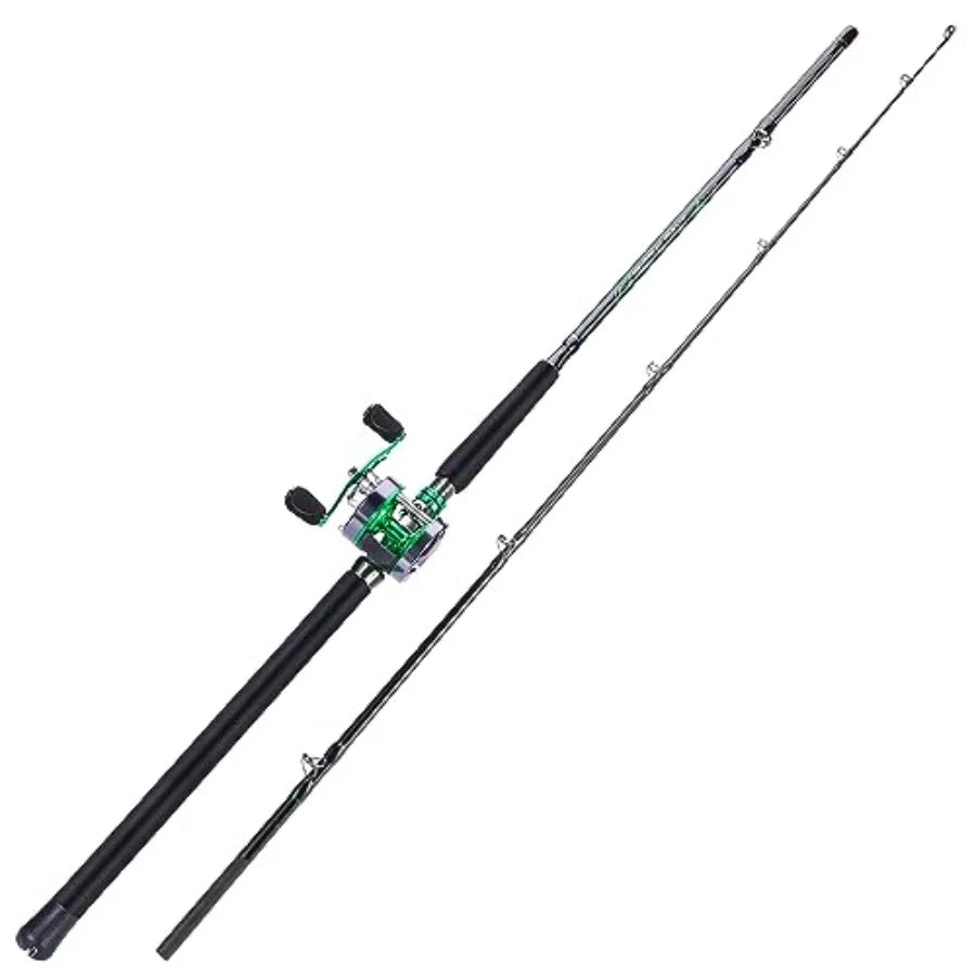 2Piece Conventional Fishing Rod and Reel Combo for Catfish Salmon Steelhead Striper and Bass Comfortable EVA NonSlip Grips Dura