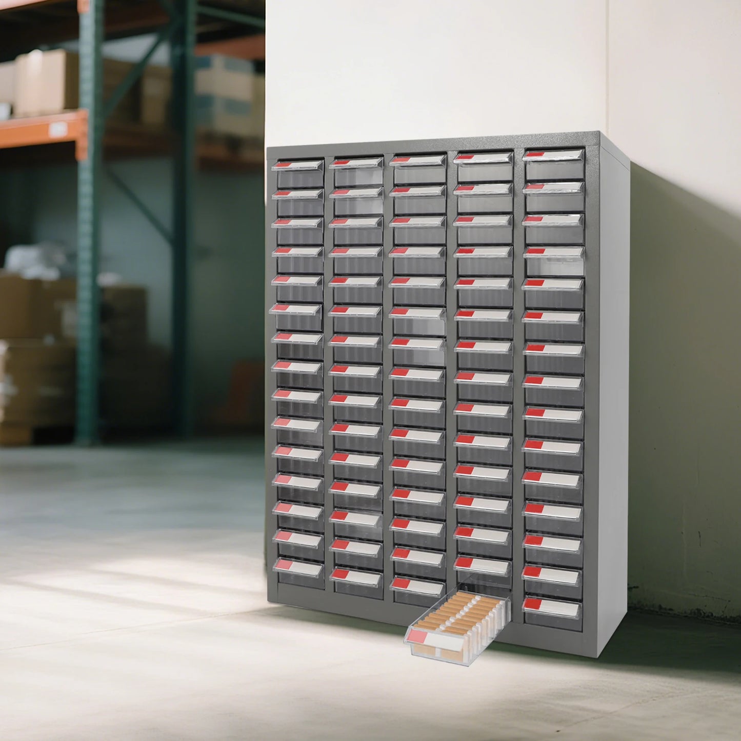 Parts Cabinet 75 Drawers Tool Cabinet Bolt and Nut Tool Storage Box for Garage Office Warehouse