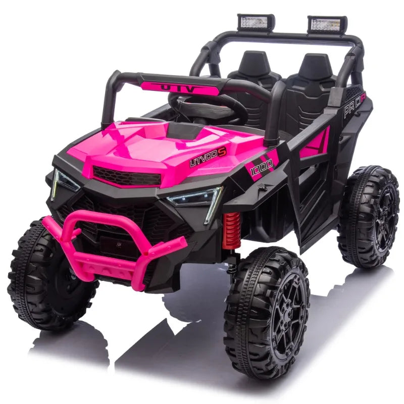 Kids Electric Ride On Car 4WD Off Road Toy Vehicle with Remote Control for Children Pink