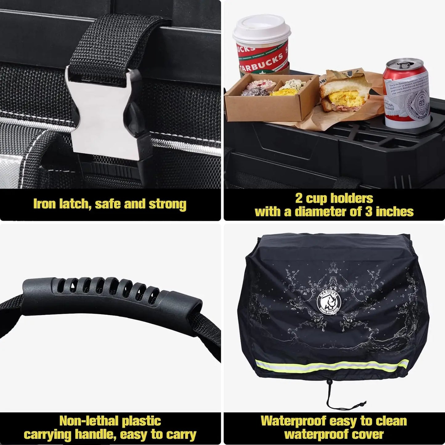 18'' Rolling Tool Bag with Wheels, Telescopic Handle, Waterproof Cover, 330lbs Capacity for Camping and Construction