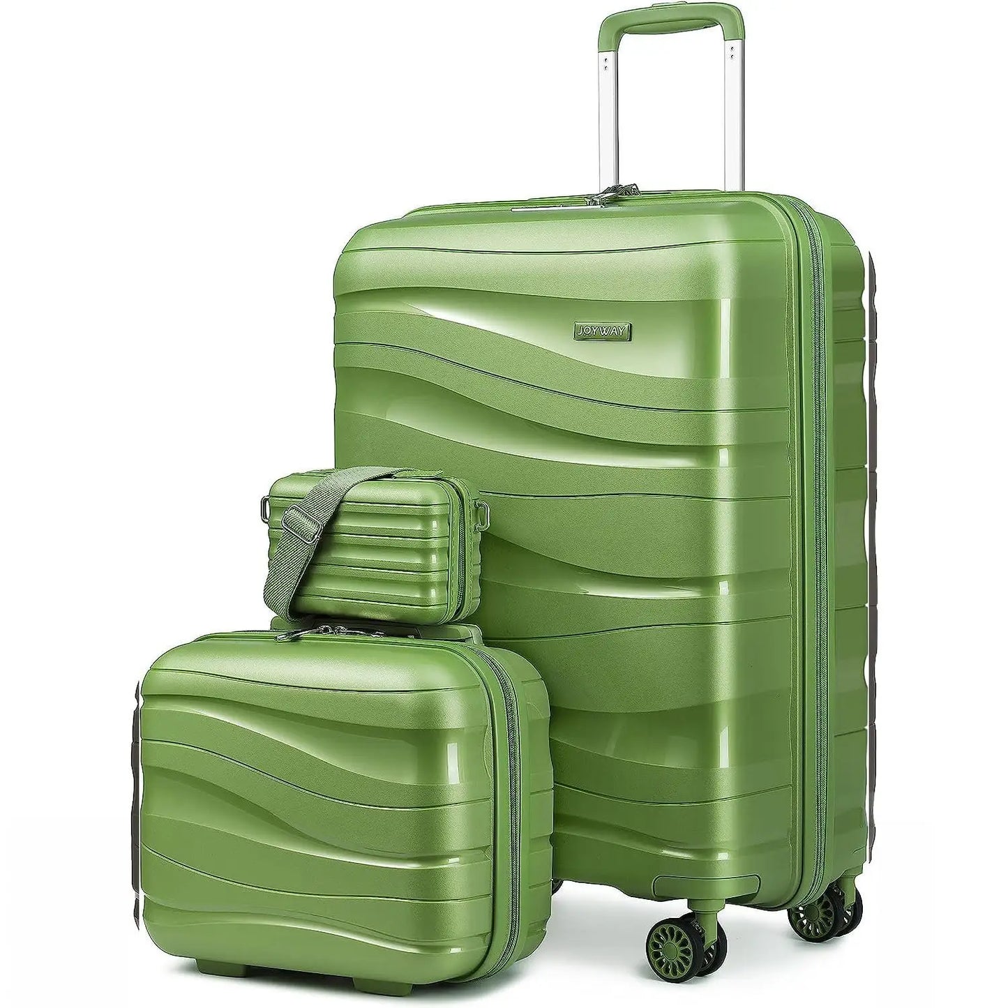 Melalenia 3-Piece 20 inch Carry-on Luggage Set, Expandable Lightweight Durable Travel Suitcase with TSA Lock, Spinner Wheels