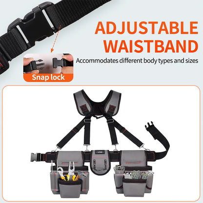 Universal Multi-Functional Combined Tool Bag with Strap Belt for Gardening and Electrician Tools Suitable for All Tool Sizes