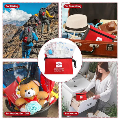 1740 Pcs Small First Aid Kits Bulk Mini Travel Size Emergency Individual Zipper Pouch Self Care Package Supplies for Homeless Tr