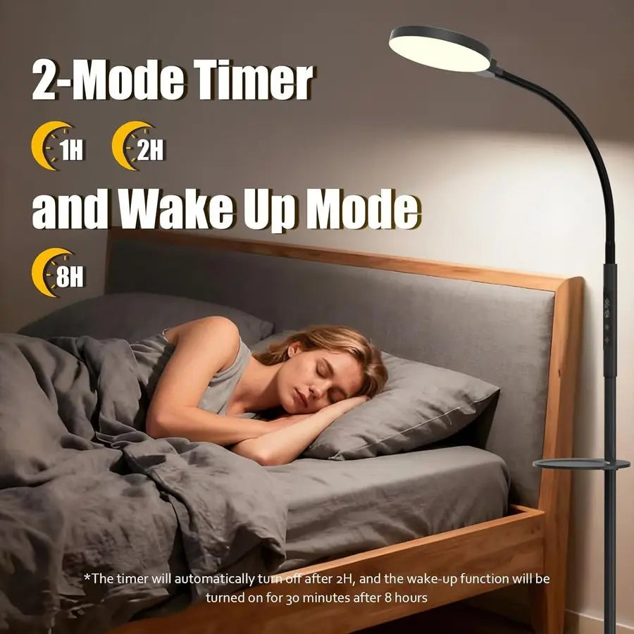Therapy Lamp, 3in1 Floor Lamp 11000 Lux, Sunlight Lamp with Remote amp Timer, LED UVFree Sun Lamp with Adjustable 10 Brightness