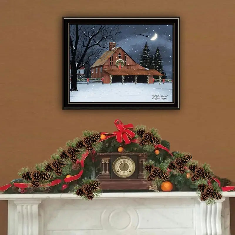 Night Before Christmas Black Framed Wall Art for Living Room Bedroom Home Decor Print by Billy Jacobs