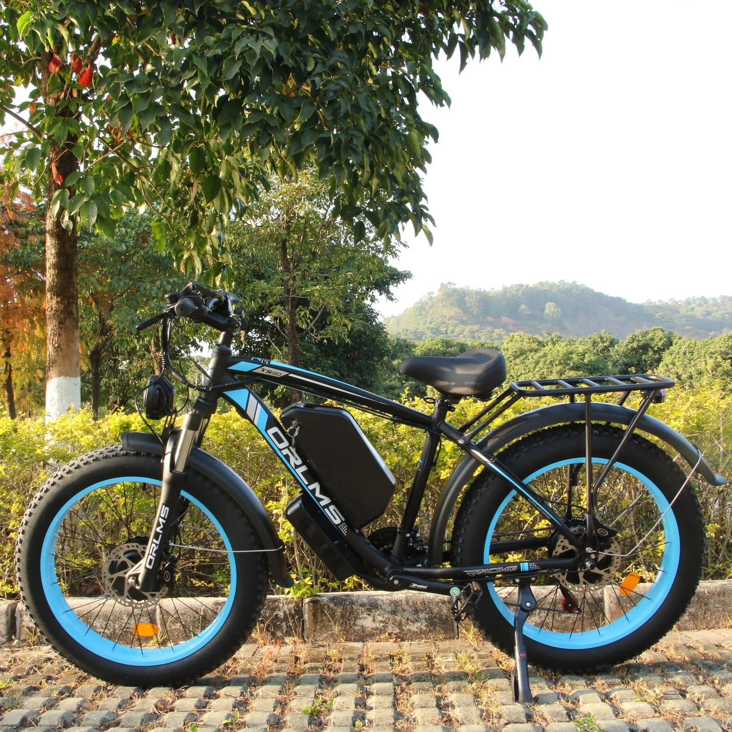 ORLMS TS60 Adult Electric Bicycle 1000W*2 Motor Men's E-bike  60V25AH Battery E-bike 26" Fat Tire Men's E-Mountain ebike