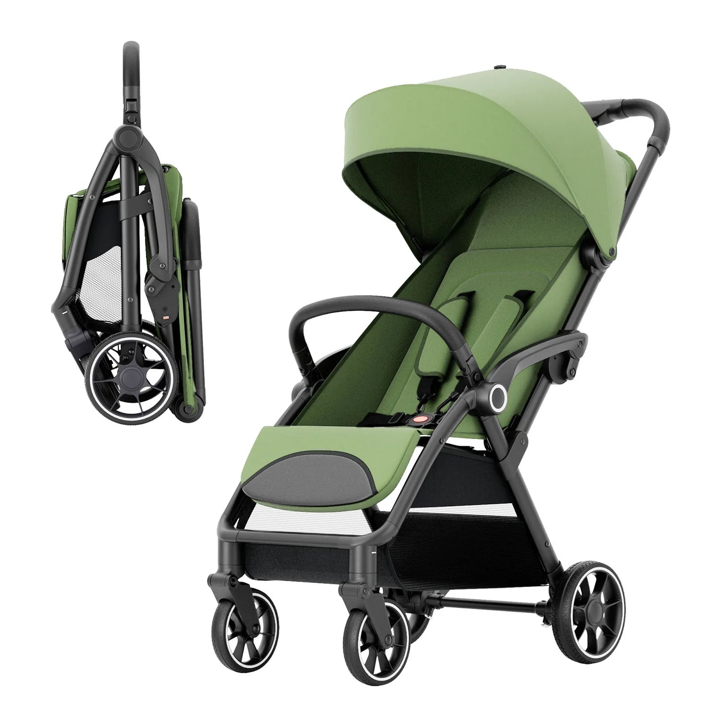 Standard Stroller  Seat, Foldable Portable Newborn Stroller ,Luxury Baby Carriage Suit Baby,Toddlers,360°Swivel Seat