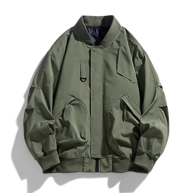 Spring Autumn Plus Size Jacket Men's Pocket Loose Fashion Brand Coat 130kg 7XL bomber jacket 5XL 6XL workwear jacket